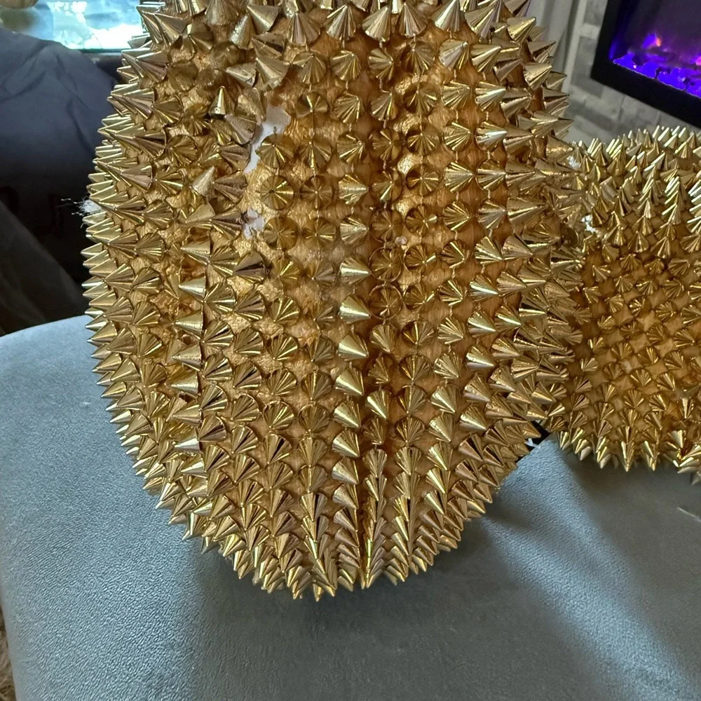 Z Gallerie Gold Spiked Pumpkins